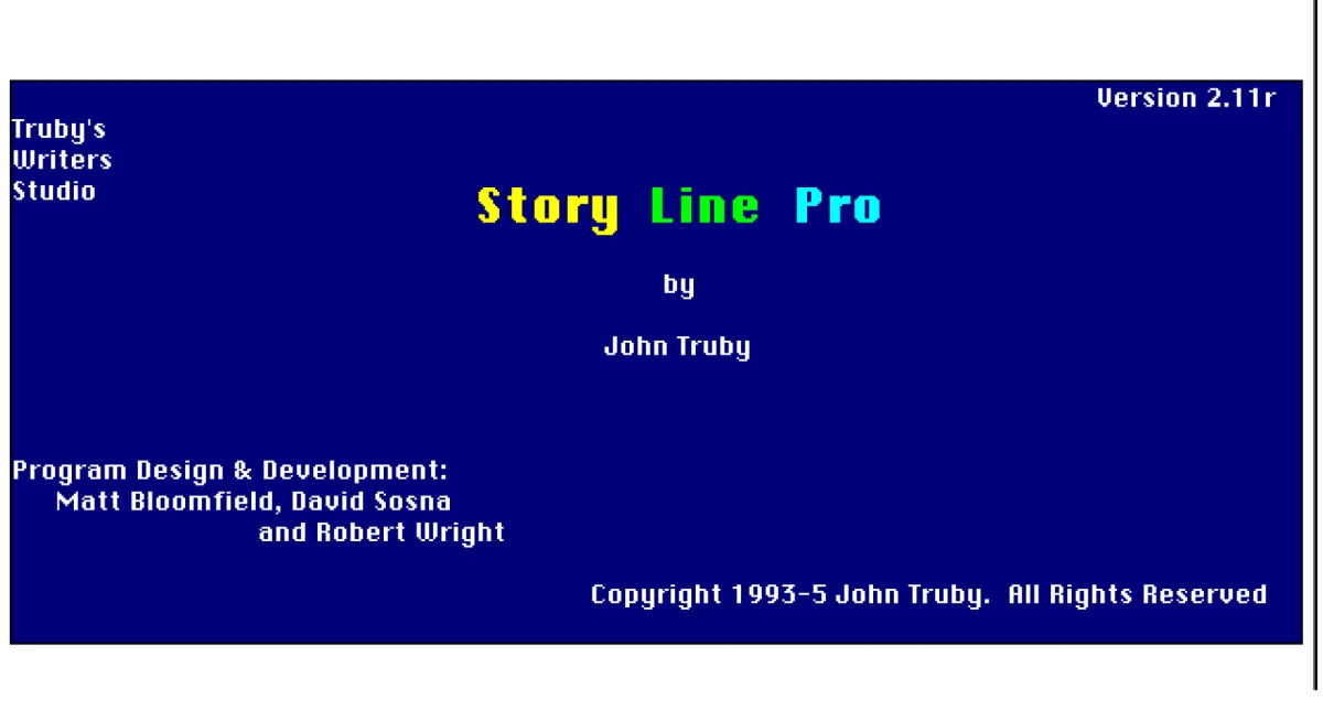 Intro-screen der Software „StoryLine Pro“