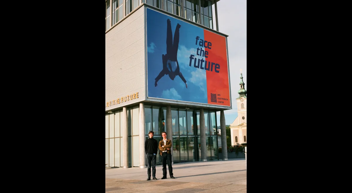 Virgil Widrich und Martin Reinhart bei der Ars Electronica, 1998