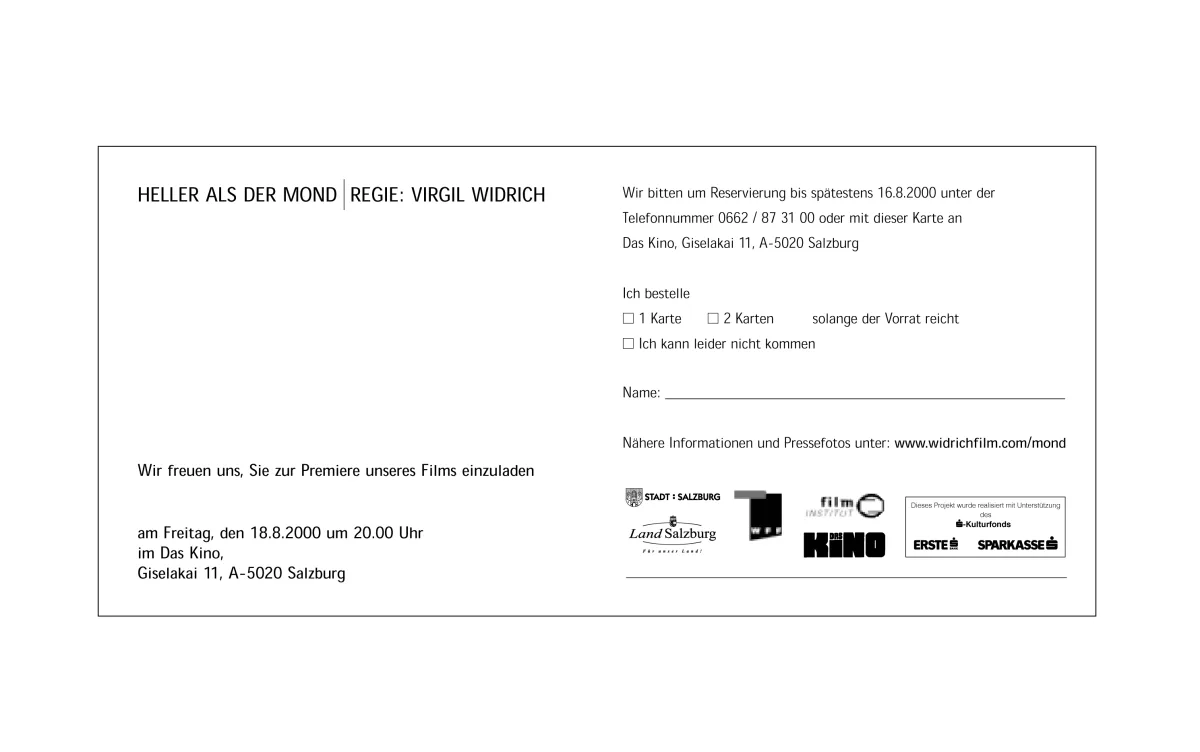 Kinostart im „Das Kino“ Salzburg