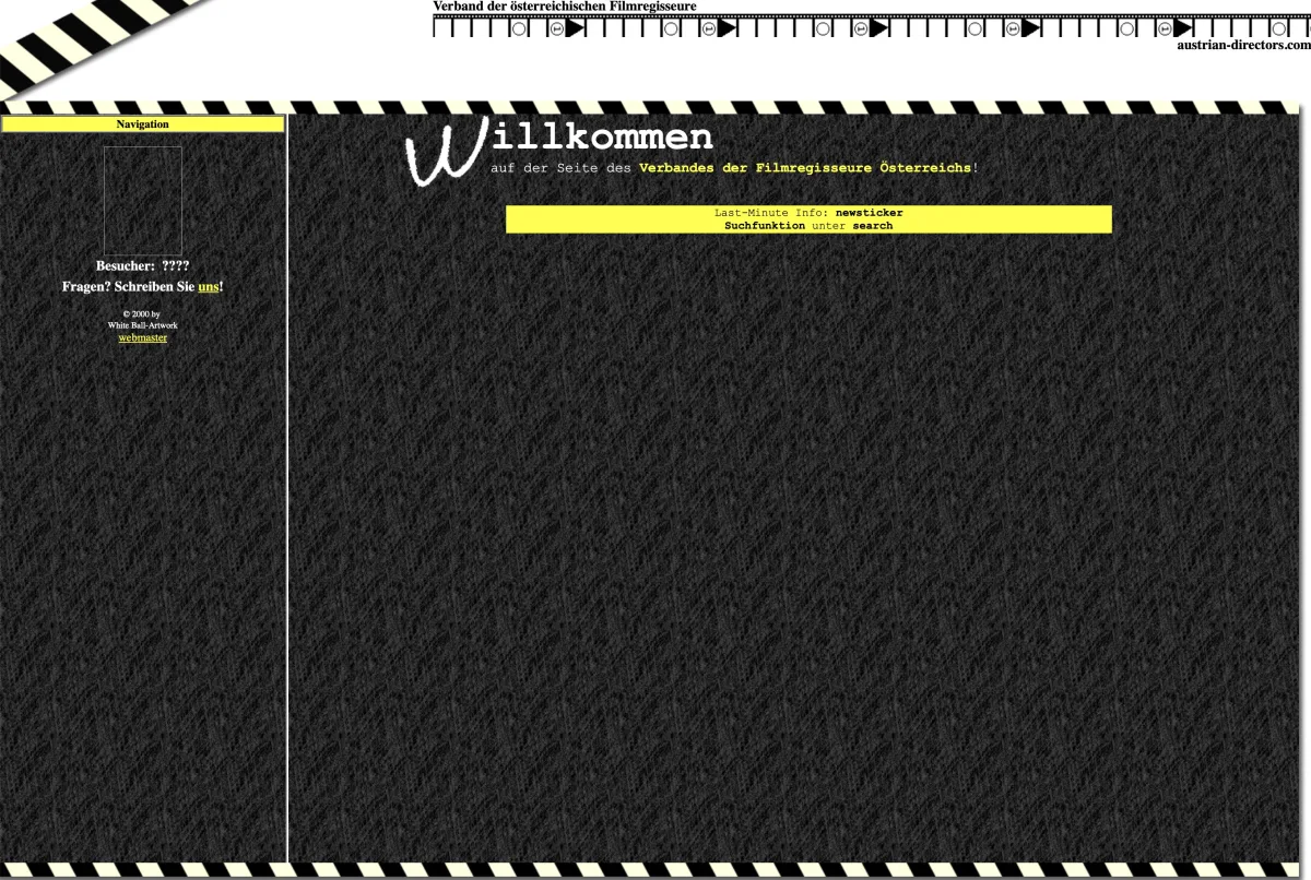 Website of the Austrian Film Directors Association, 2001