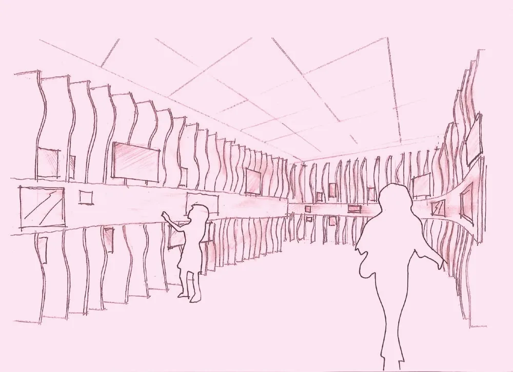 „90 Jahre Salzburger Festspiele“, Architekturskizze: Wolfgang Novak/novakarchitects