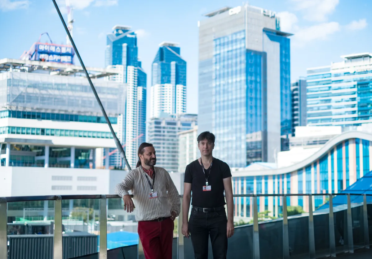 Alexander Dumreicher-Ivanceanu und Virgil Widrich am 9.10.2016 beim Busan International Film Festival, Foto: Anuj Madan