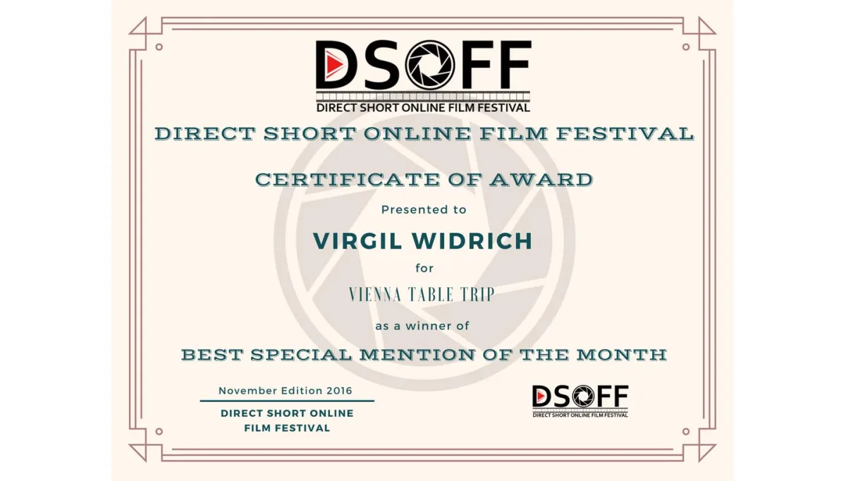 Direct Short Online Film Festival – Michigan, USA – Best Special Mention of the Month