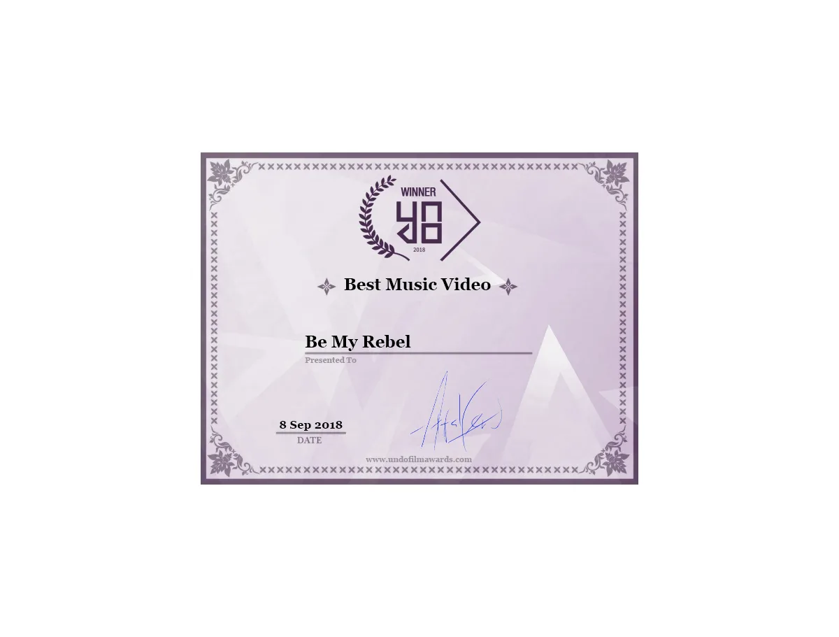 UNDO Divergent Film Awards – Arlington – USA – Best Music Video ★
