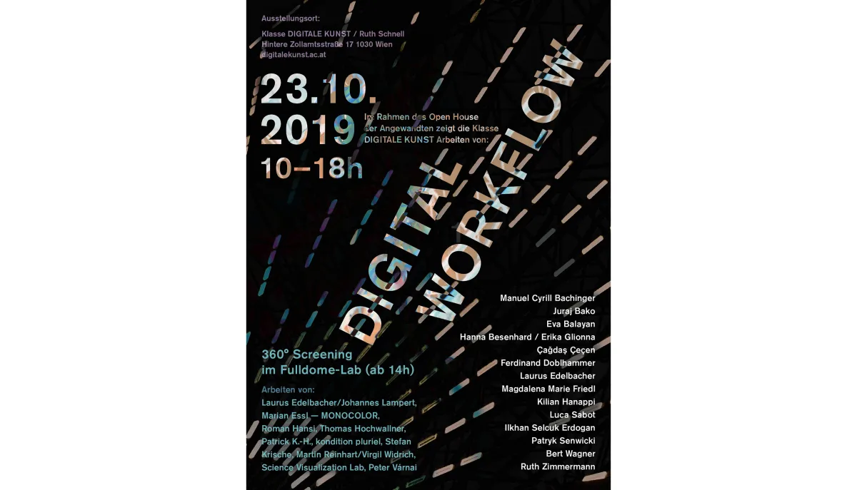 360° Screening im Fulldome-Lab der Universität für angewandte Kunst – Digitale Kunst – Wien