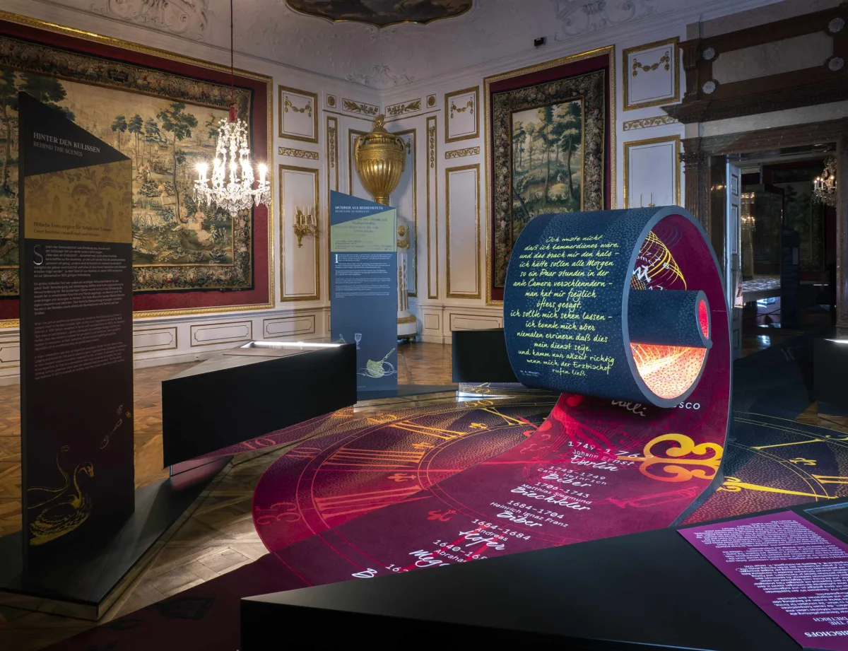 Ausstellung im DomQuartier Salzburg: „Überall Musik!“, Rauminstallation Ante Camera, 2020, Foto: Virgil Widrich