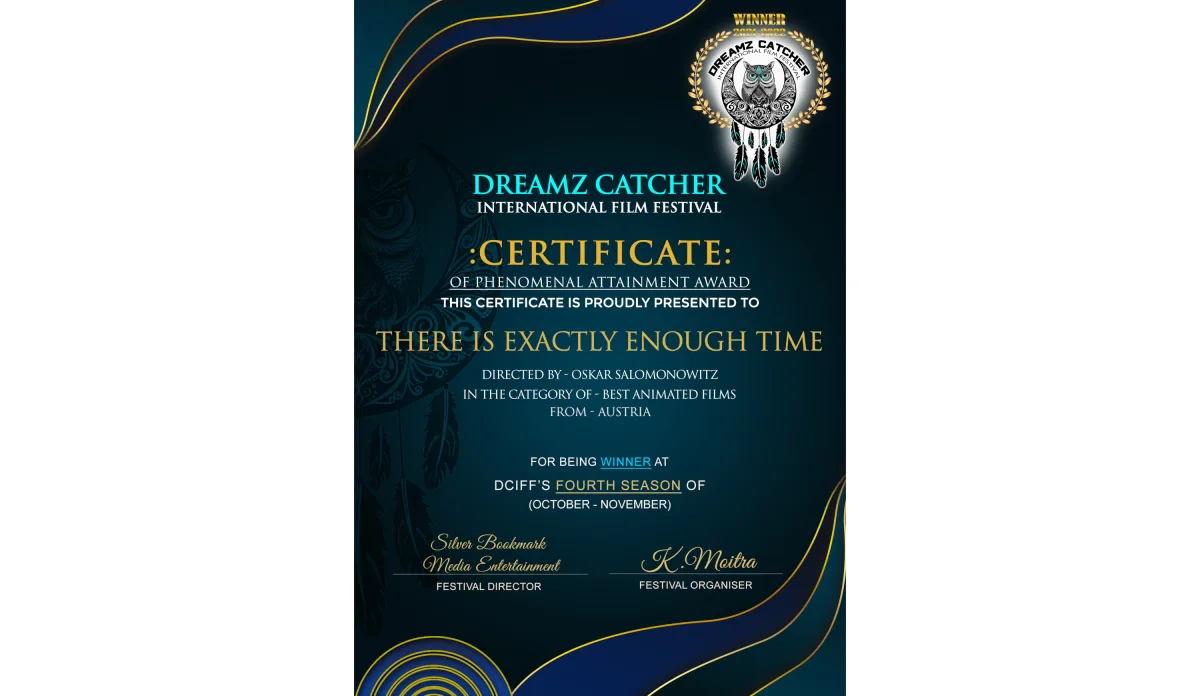 Dreamz Catcher International Film Festival – Kolkata, West Bengal – Indien – Phenomenal attainment Award ★