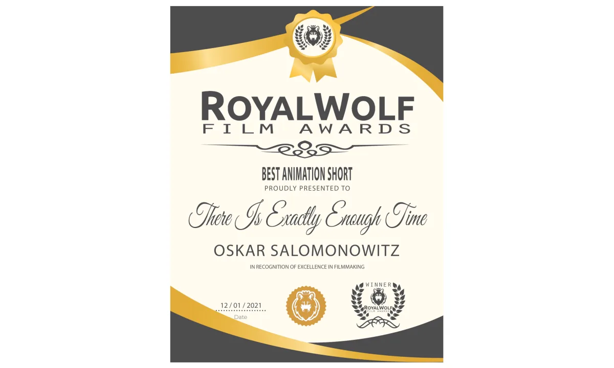 Royal Wolf Film Awards – Los Angeles – USA – Best animated short ★