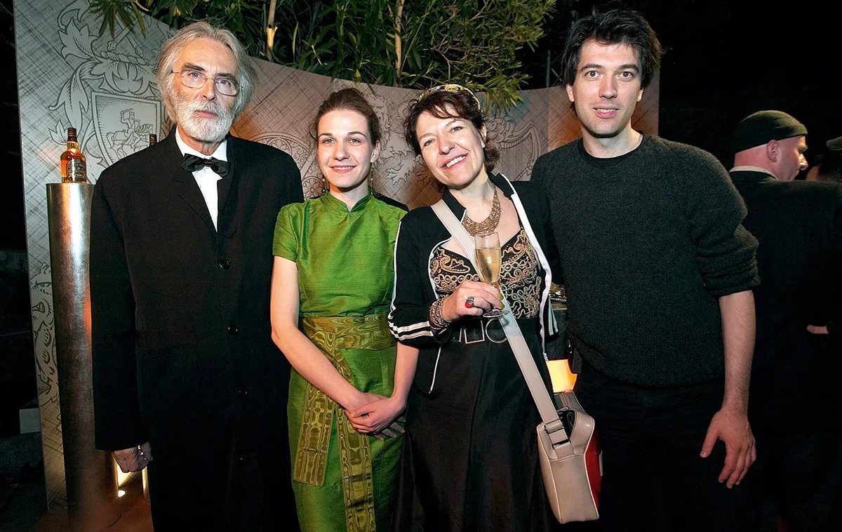 Michael Haneke, Ruth Mader, Bady Minck, Virgil Widrich in Cannes, 2003