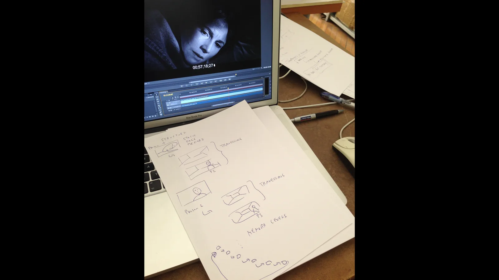 Erstellung des Animatic für „back track“, 2014