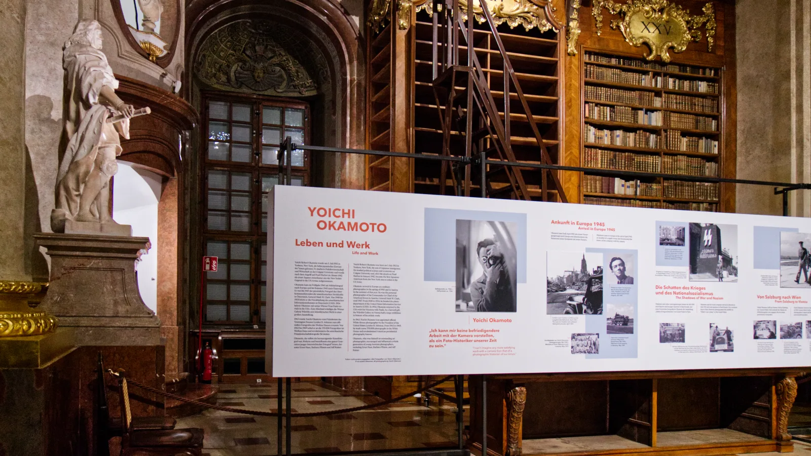 Ausstellung: „BILD MACHT POLITIK: Yoichi Okamoto. Ikone der Nachkriegsfotografie“, Österreichische Nationalbibliothek, Foto: Virgil Widrich, 2023
