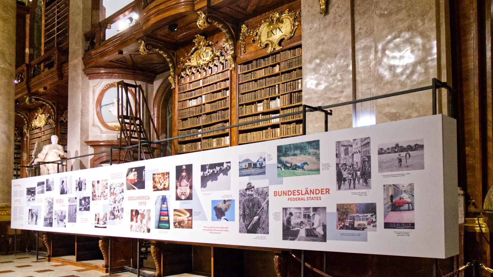 Ausstellung: „BILD MACHT POLITIK: Yoichi Okamoto. Ikone der Nachkriegsfotografie“, Österreichische Nationalbibliothek, Foto: Virgil Widrich, 2023