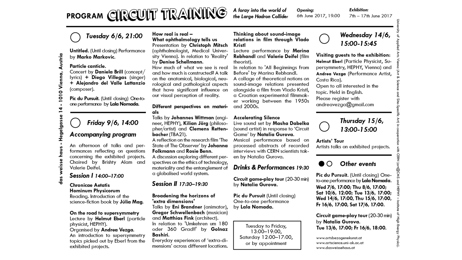 Programmblatt „Circuit Training“, 2017