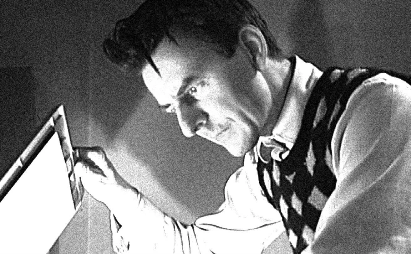 Filmkader aus „Copy Shop“, 2001, mit Johannes Silberschneider