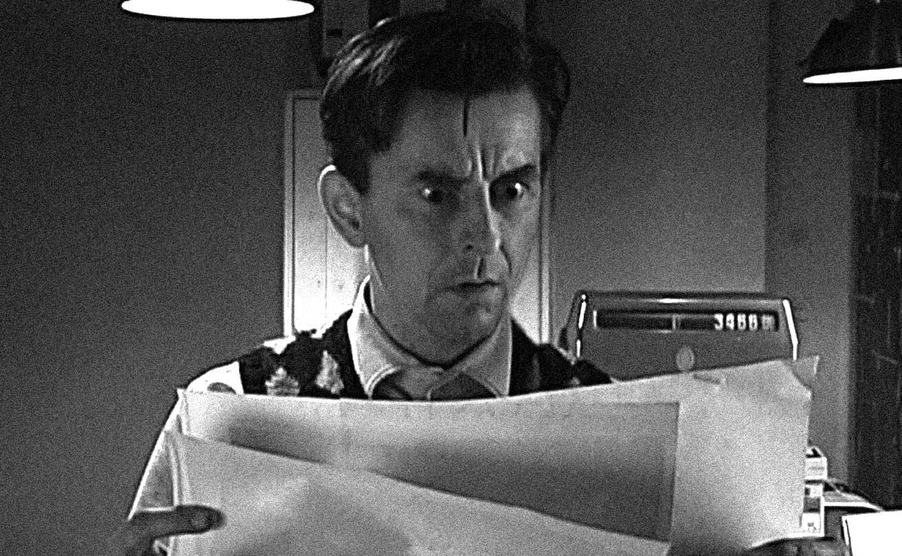 Filmkader aus „Copy Shop“, 2001, mit Johannes Silberschneider