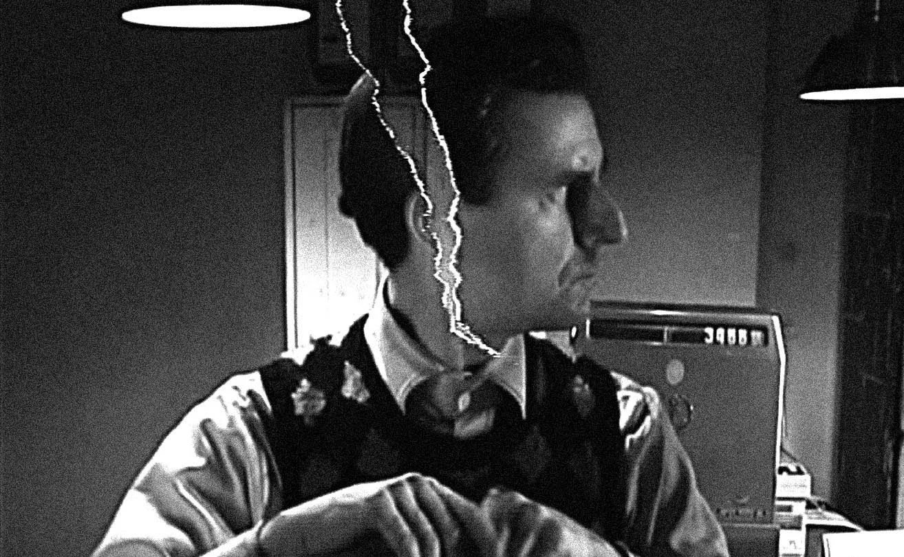 Filmkader aus „Copy Shop“, 2001, mit Johannes Silberschneider
