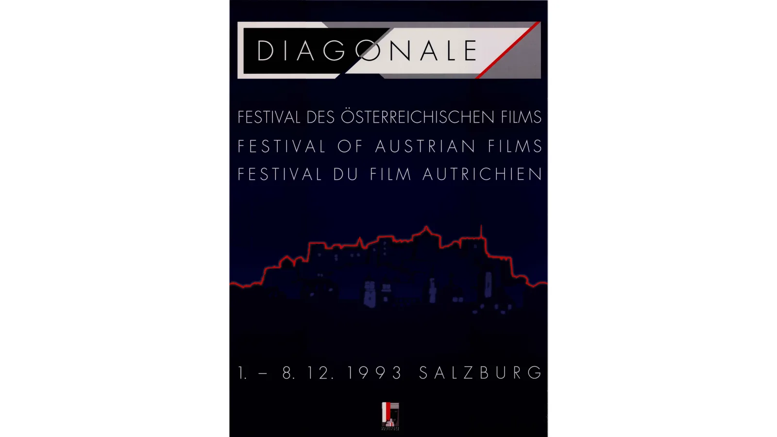 Diagonale 1993 preview poster, graphic design: Jan Lauth