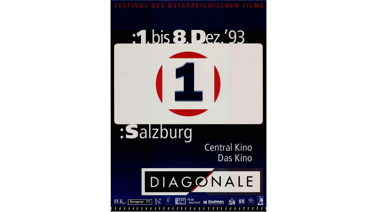 Diagonale 1993 poster, graphic design: Susanne Dechant