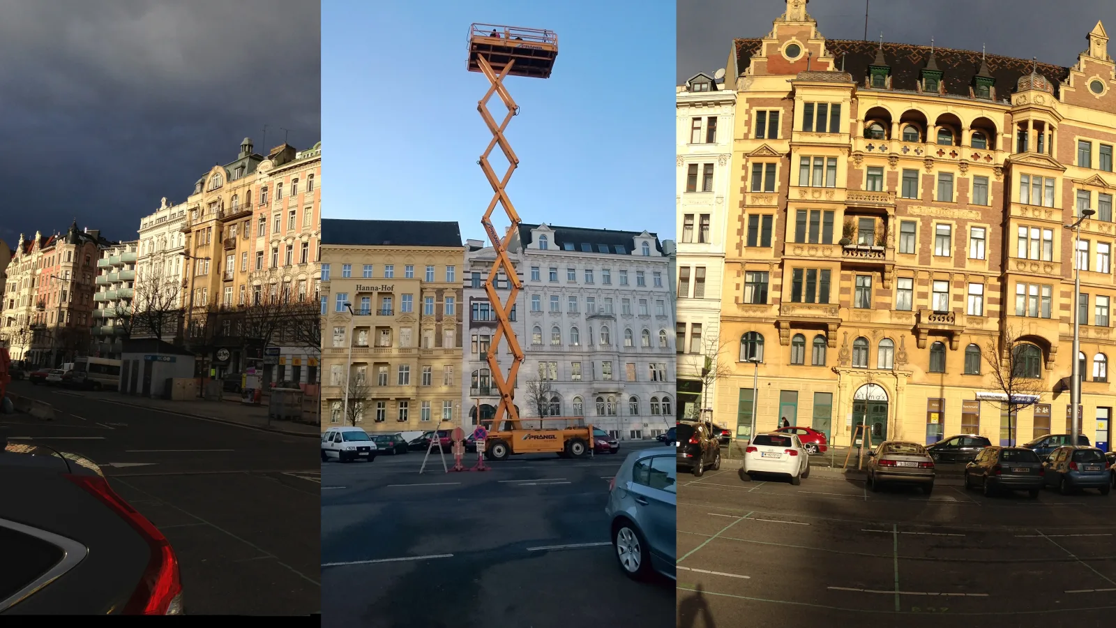 “Night of a 1000 Hours”, first shooting day on 15.1.2015 at the site of Vienna’s flee market.