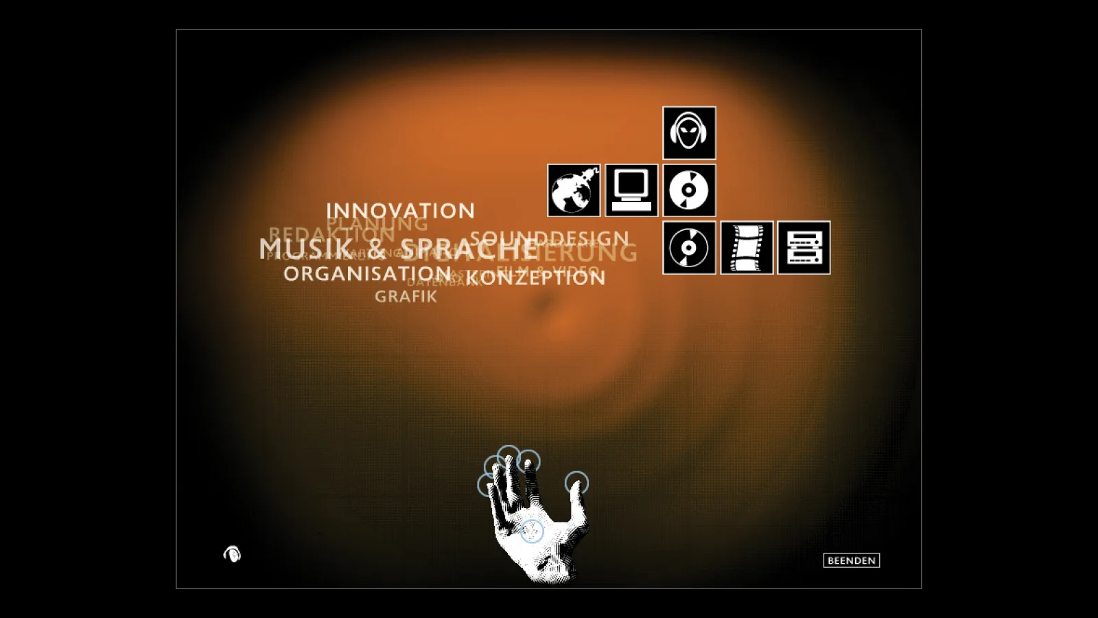 CD-ROM “Hands on Media”, screenshot, 2000
