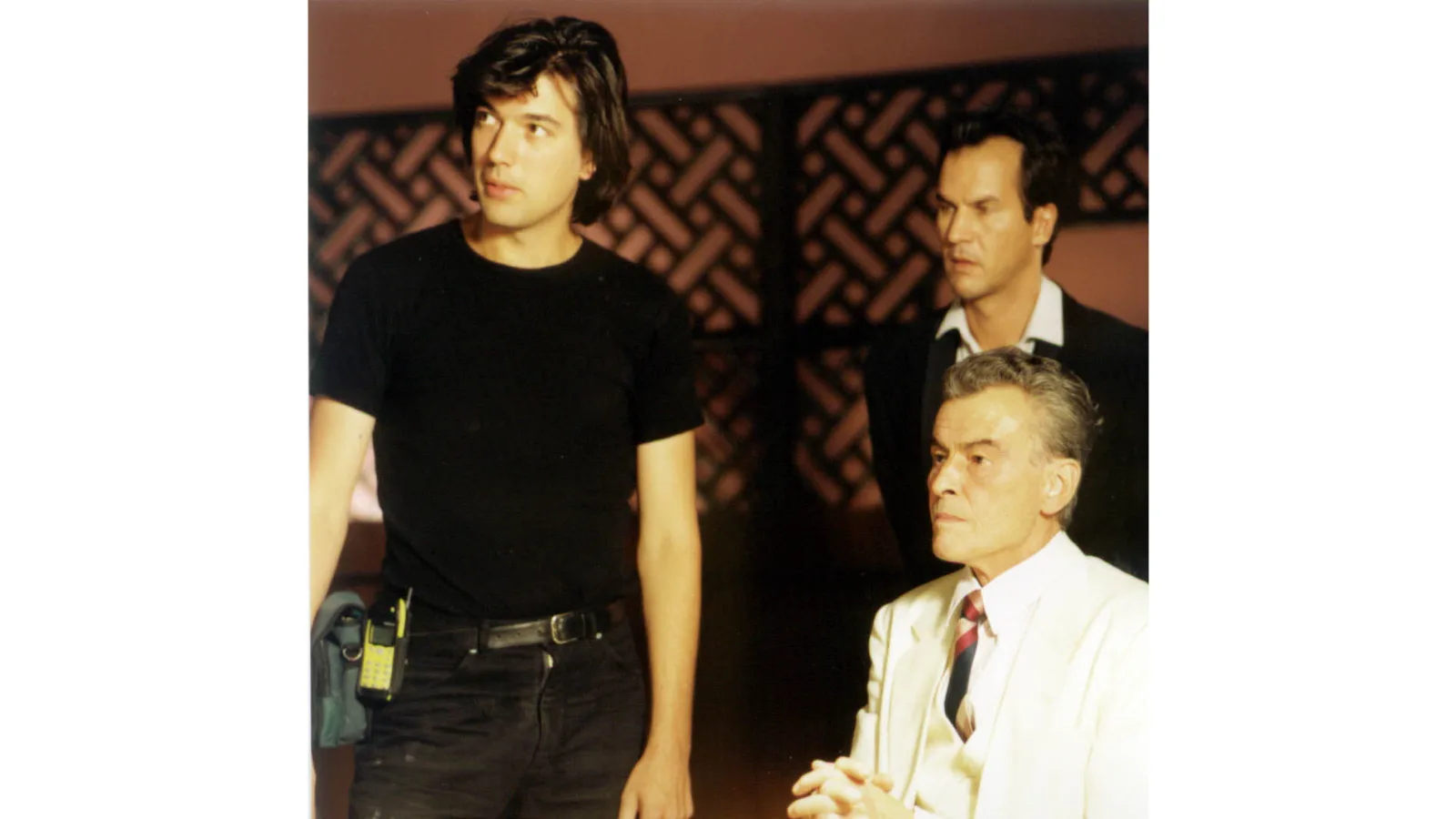 Dreharbeiten „Heller als der Mond“, Virgil Widrich, Christopher und Horst Buchholz, 1999