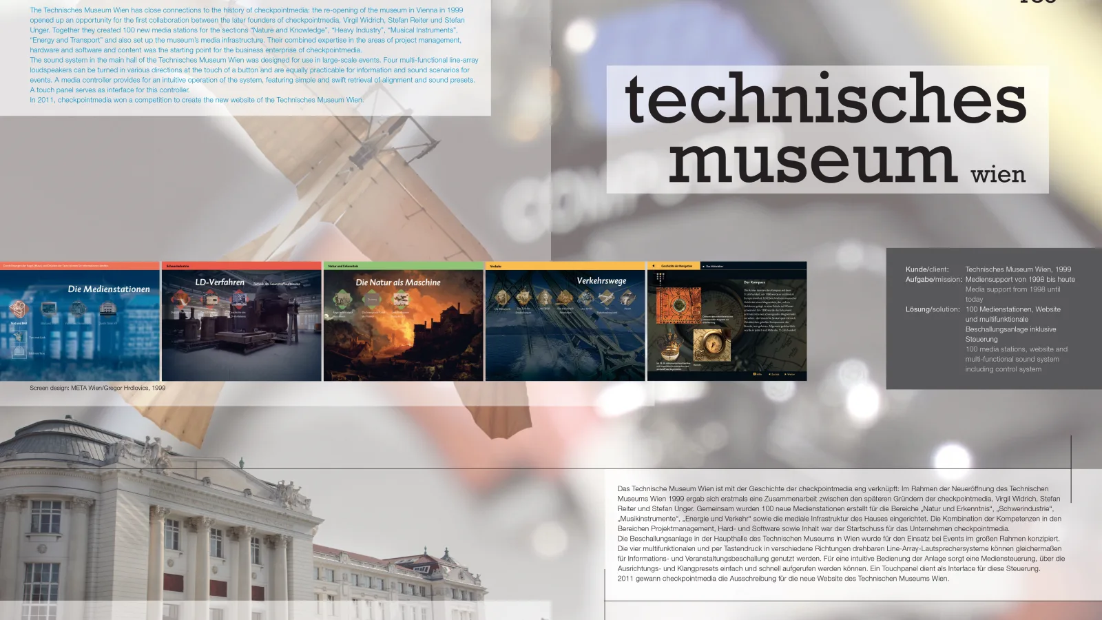 Doppelseite aus dem Buch, screen design: META Wien/Gregor Hrdlovics