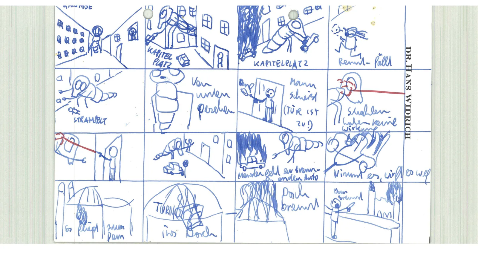 “Monster in Salzburg”, Story Board by Virgil Widrich, 1982