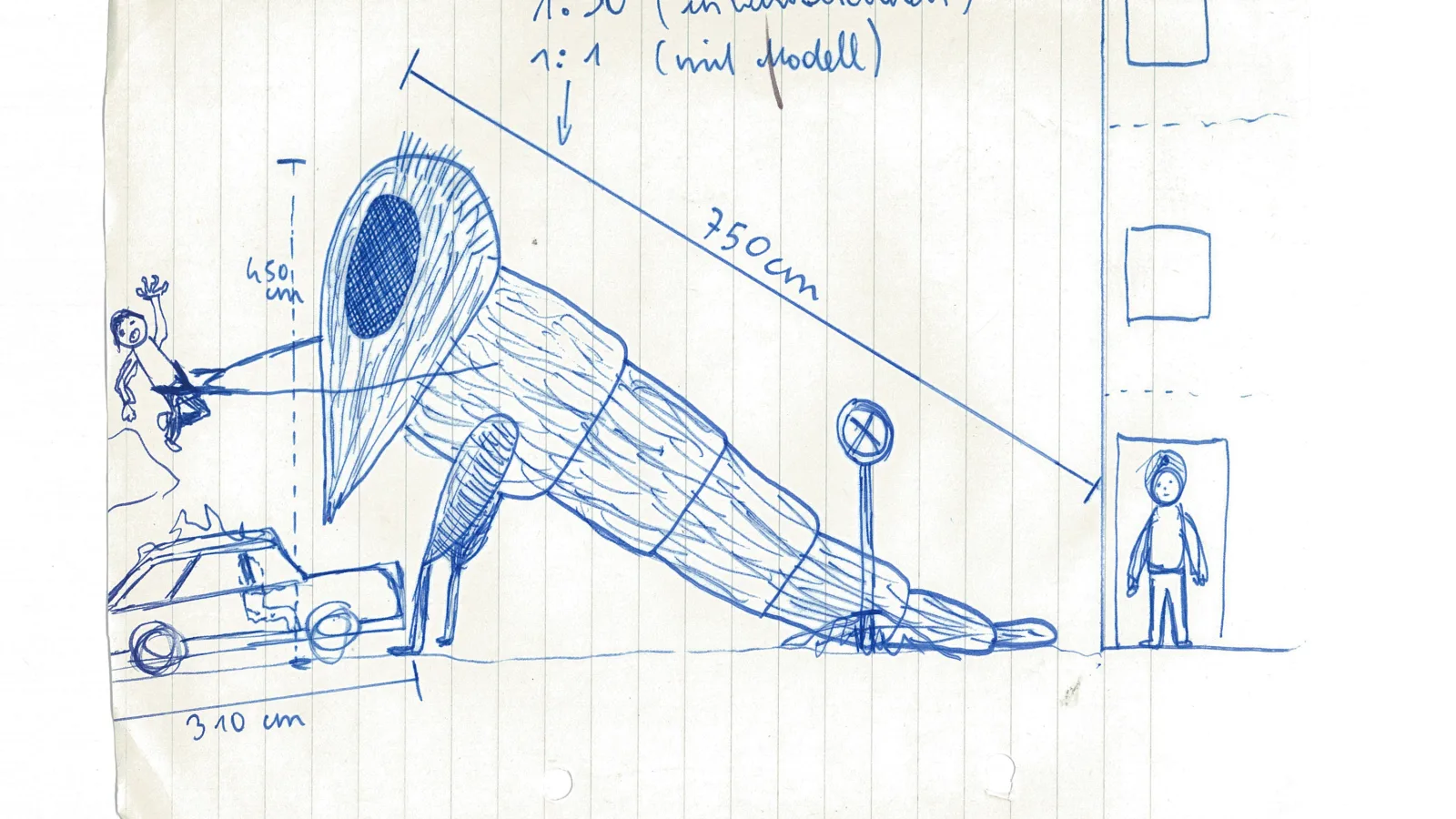 “Monster in Salzburg”, drawings by Virgil Widrich, 1982