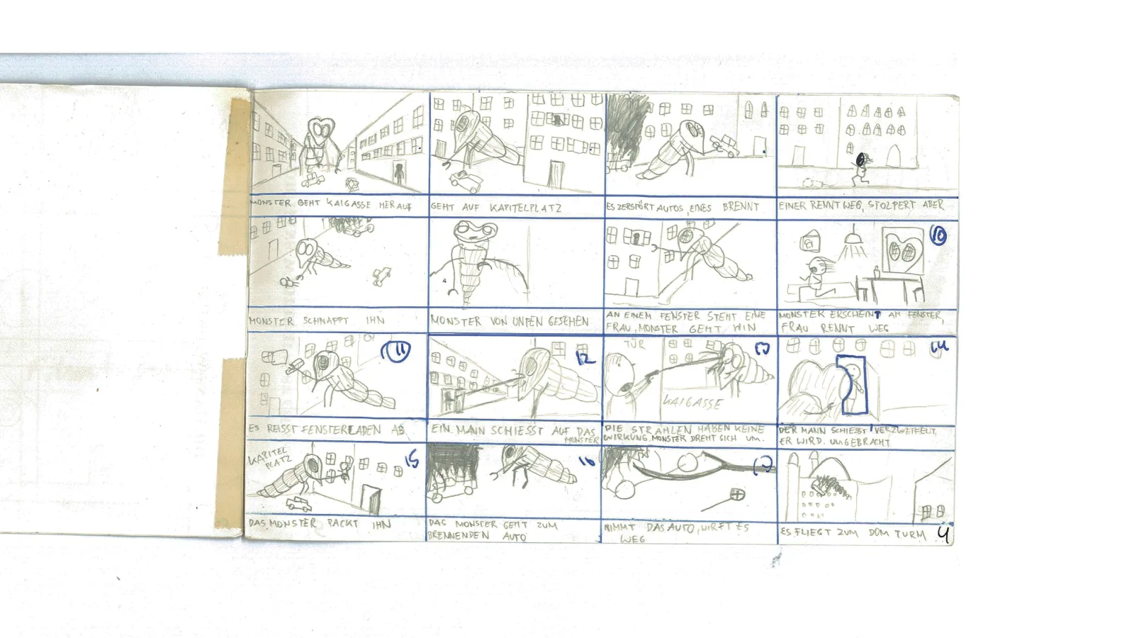 “Monster in Salzburg”, Story Board by Virgil Widrich, 1982