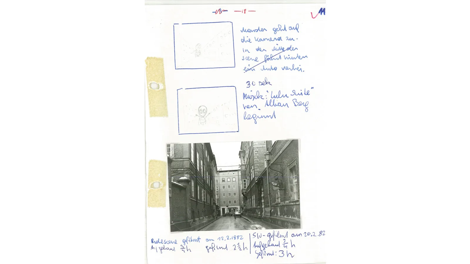 “Monster in Salzburg”, Story Board by Virgil Widrich, 1982