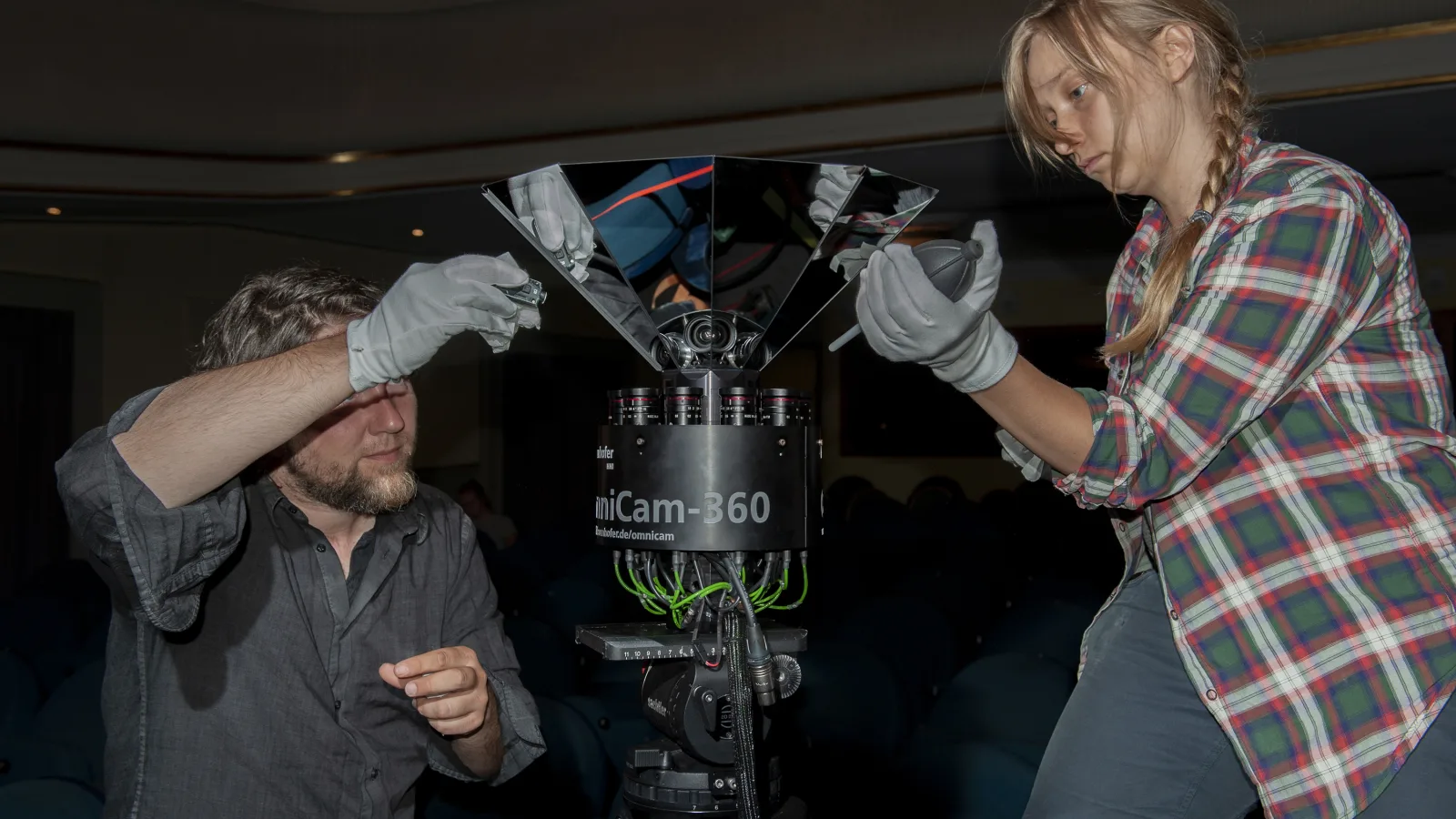 Dreharbeiten zu „tx-reverse“ im Kino Babylon Berlin, 12. Juli 2018. Foto: Alexander Grennigloh