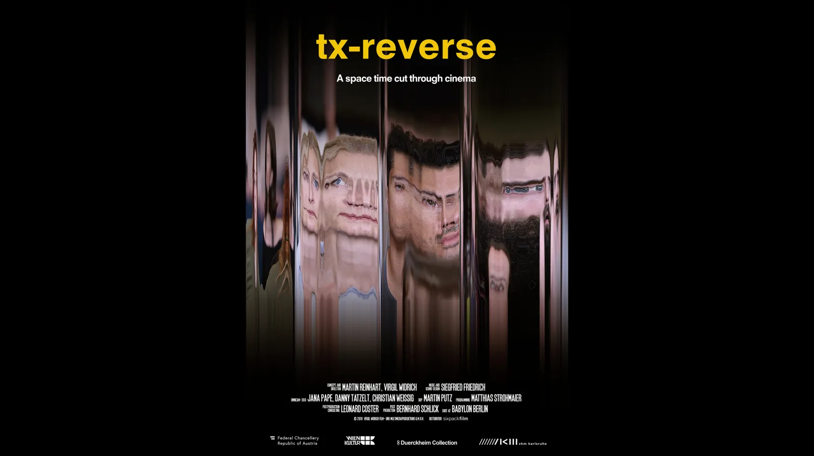 Poster für den Kurzfilm „tx-reverse“, Grafik: Virgil Widrich, Jänner 2019