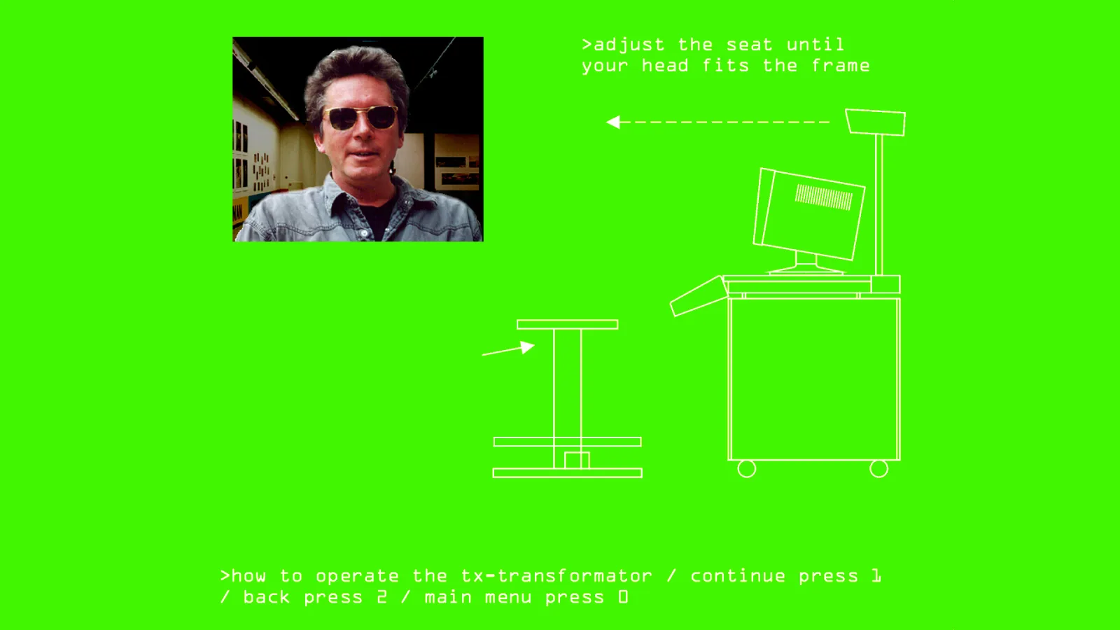 „tx-transformator“ von Martin Reinhart und Virgil Widrich, Screenshot, 1999
