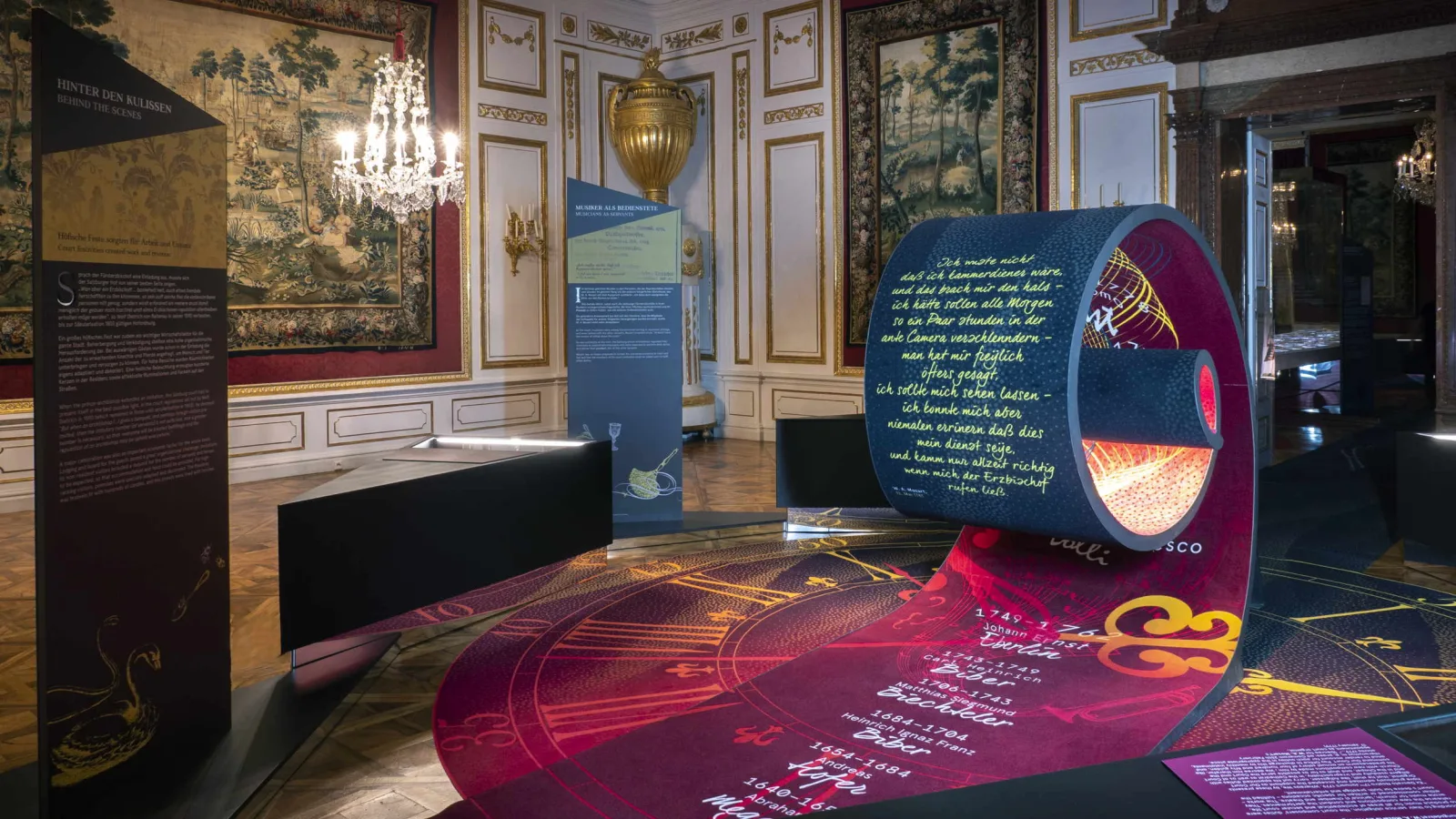 Ausstellung im DomQuartier Salzburg: „Überall Musik!“, Rauminstallation Ante Camera, 2020, Foto: Virgil Widrich