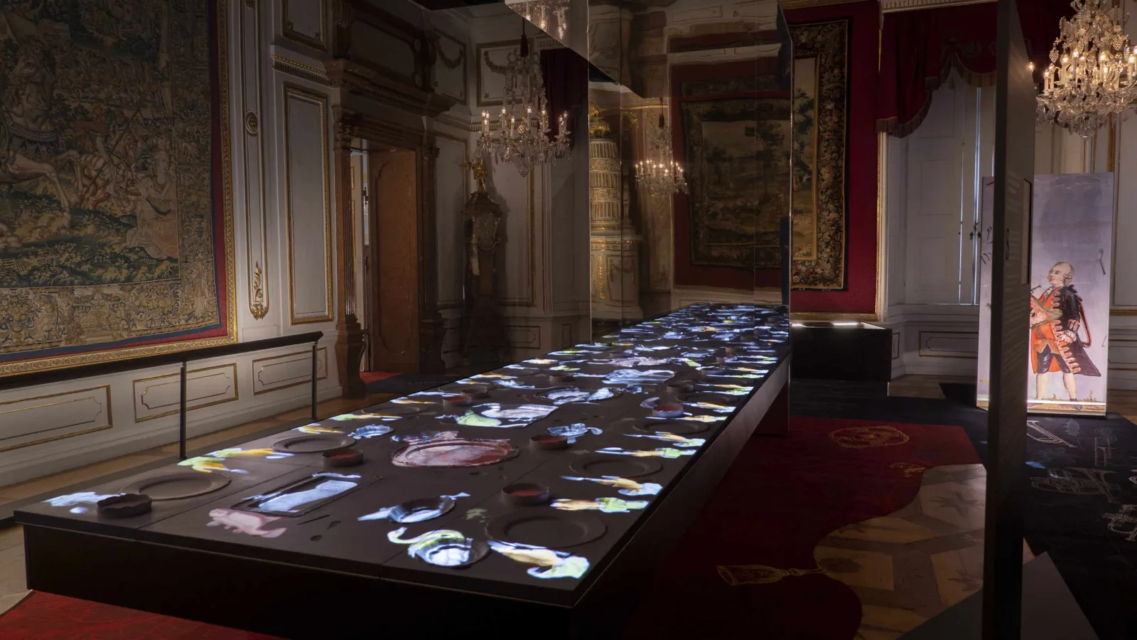 Ausstellung im DomQuartier Salzburg: „Überall Musik“, Rauminstallation Audienzzimmer, 2020, Foto: Virgil Widrich