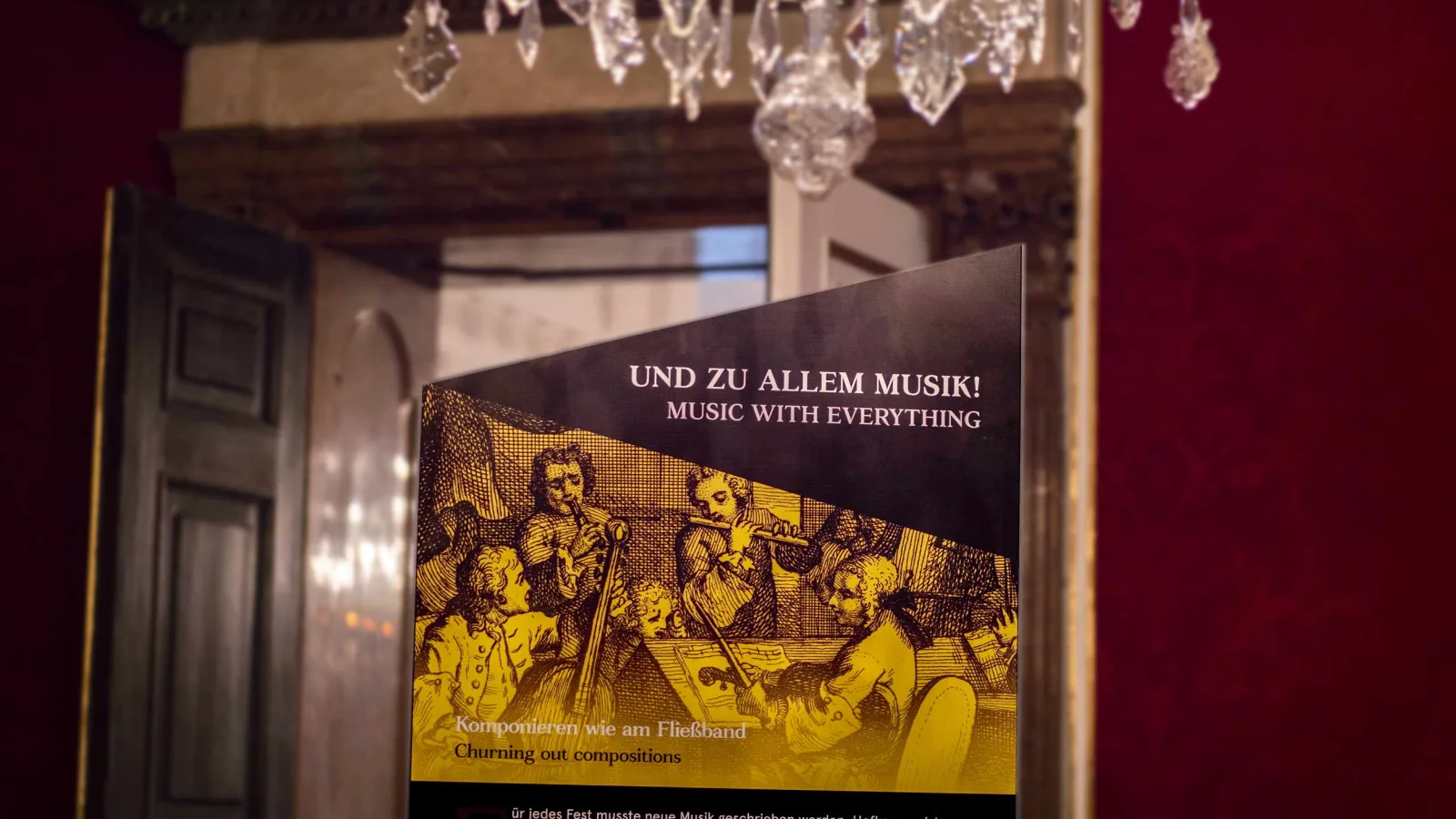 Ausstellung im DomQuartier Salzburg: „Überall Musik!“, Konferenzzimmer, 2020, Foto: Virgil Widrich