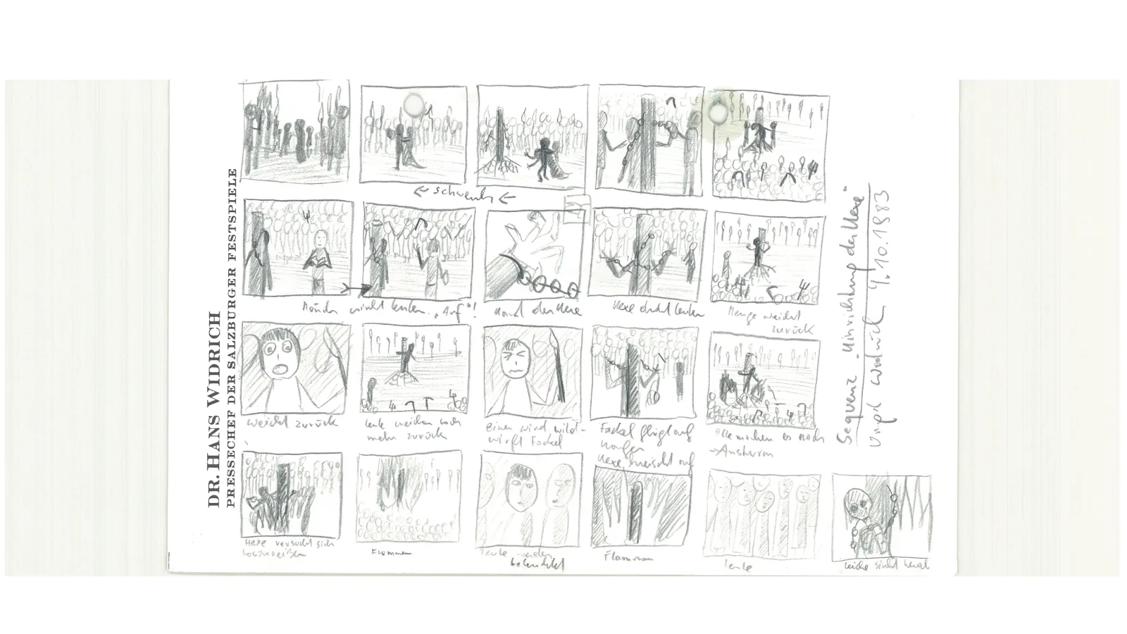 Story Board „Vom Geist der Zeit“, 1983-85